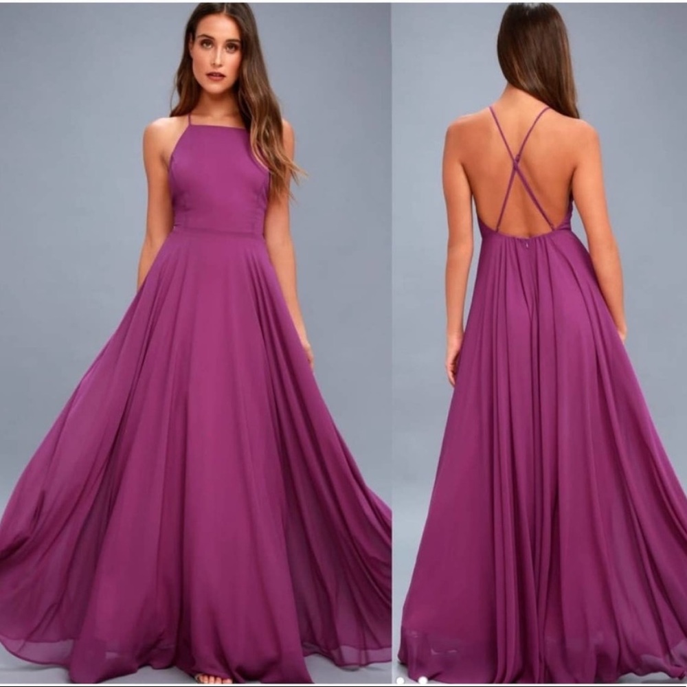 Lulus Long Formal Dress! Size Small! Purple!
